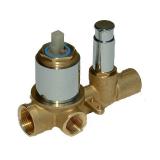 In wall single lever shower valve with diverter